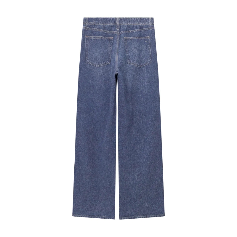 Rag & Bone Casual broeken Wide Leg Hose Miramar Terry blau(Image 2)