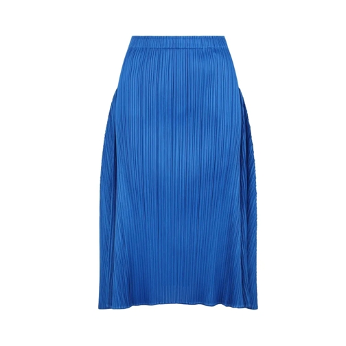 ISSEY MIYAKE PLEATS PLEASE Midi Rokken Plisse` Midi Skirt Blue