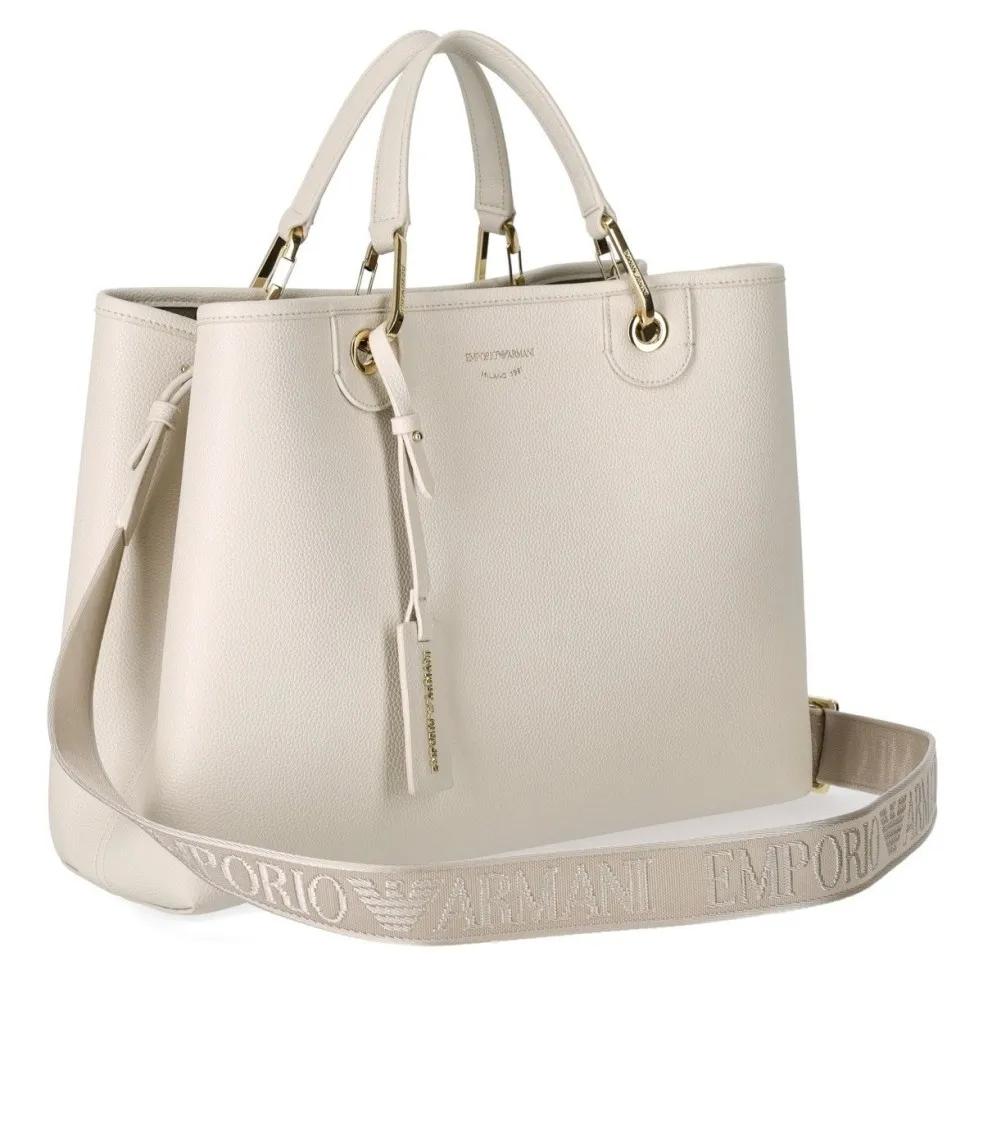 Emporio Armani Shoppers & Totes Myea Corda Terra Medium Shopping Bag in wit