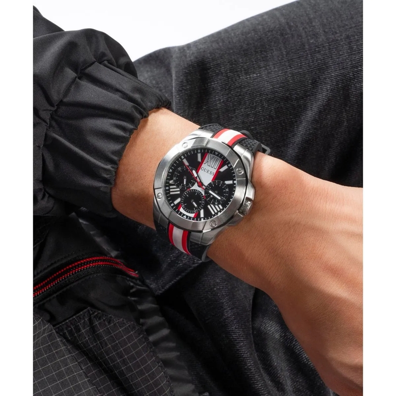 Guess Quarzuhr Quarz Analog Uhr Vette schwarz(Image 4)