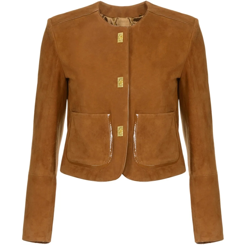 Elisabetta Franchi Veste de transition Jackets Brown Sugar braun