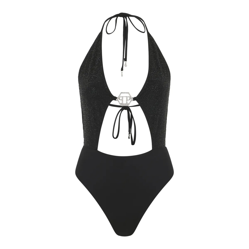 Philipp Plein  Monokini Monogram Strass schwarz