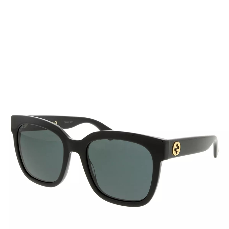 Square-frame sunglasses with GG lens in black and grey