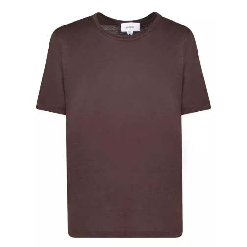 Lardini Linen T-Shirt Brown 