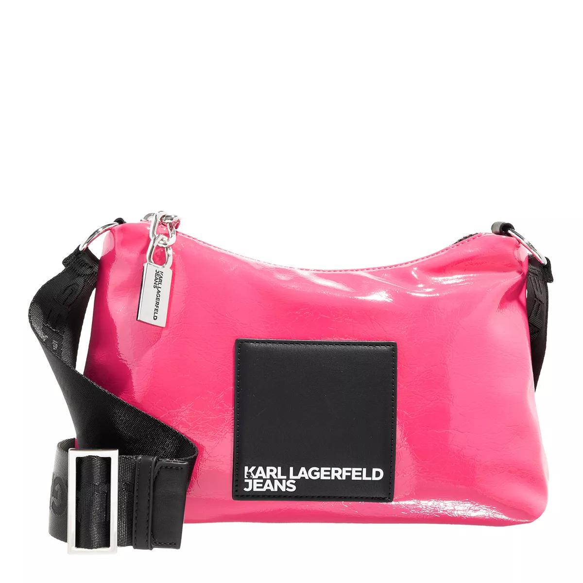 Karl Lagerfeld Jeans Crossbody Bags - Tech Leather Small Hobo - Gr. unisize - in Rosa - für Damen