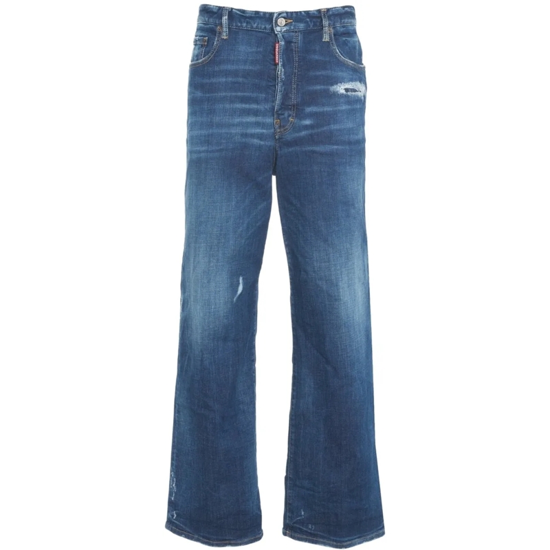Dsquared2 Jeans mit geradem Bein Wide leg jeans 'Loose' blau