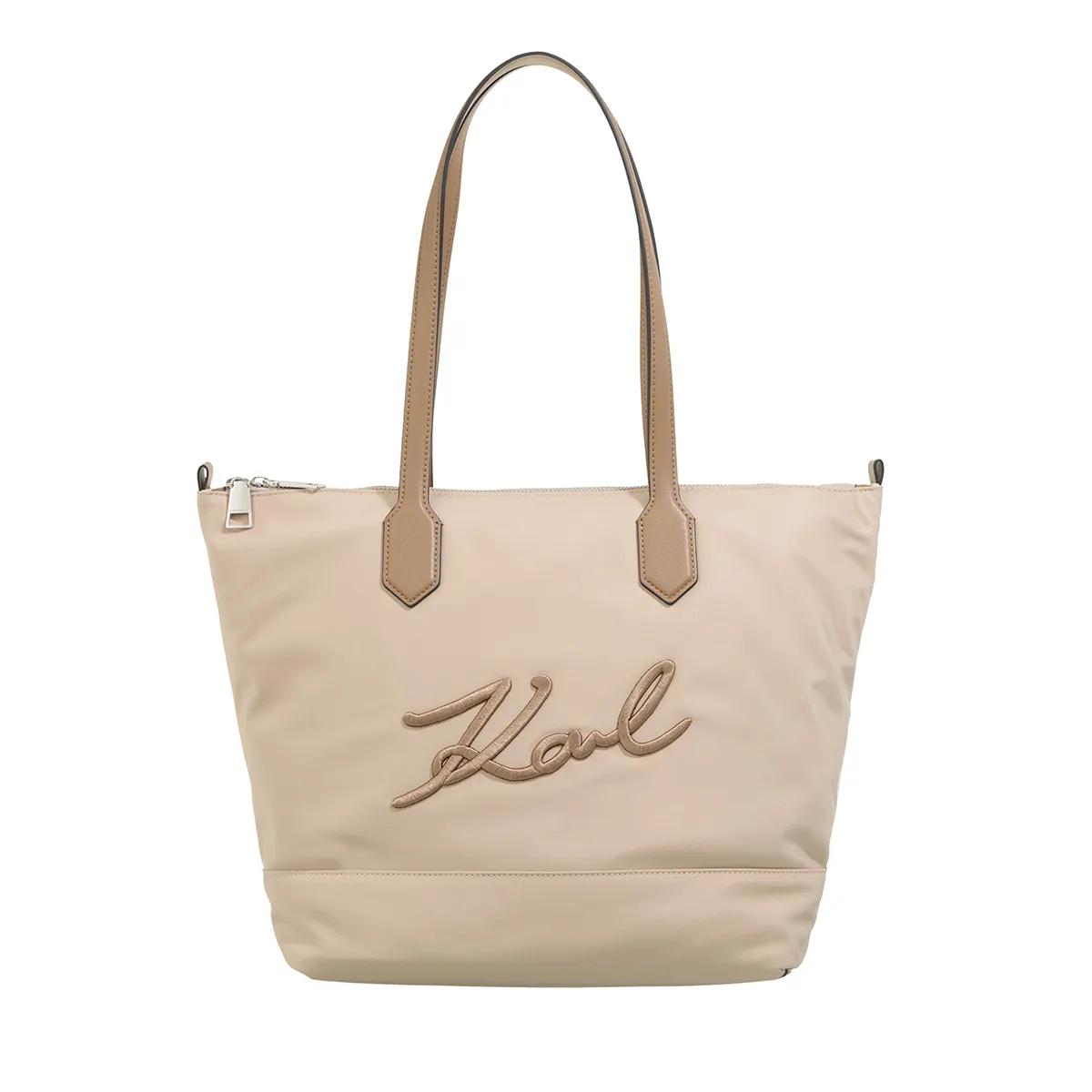 Karl Lagerfeld Tote - K/Signature Nylon Md Tote - Gr. unisize - in Beige - für Damen