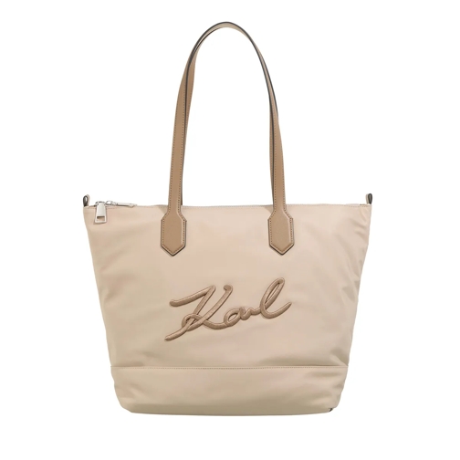 Karl Lagerfeld K/Signature Nylon Md Tote Sand Shoppingväska