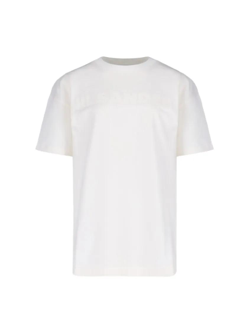 Thumbnail - Jil Sander - "Jil Sander" Logo T-Shirt – White - Größe S - weiß