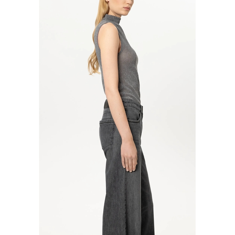 Luisa Cerano Top Glanz-Turtleneck-Top heather grey(Image 3)