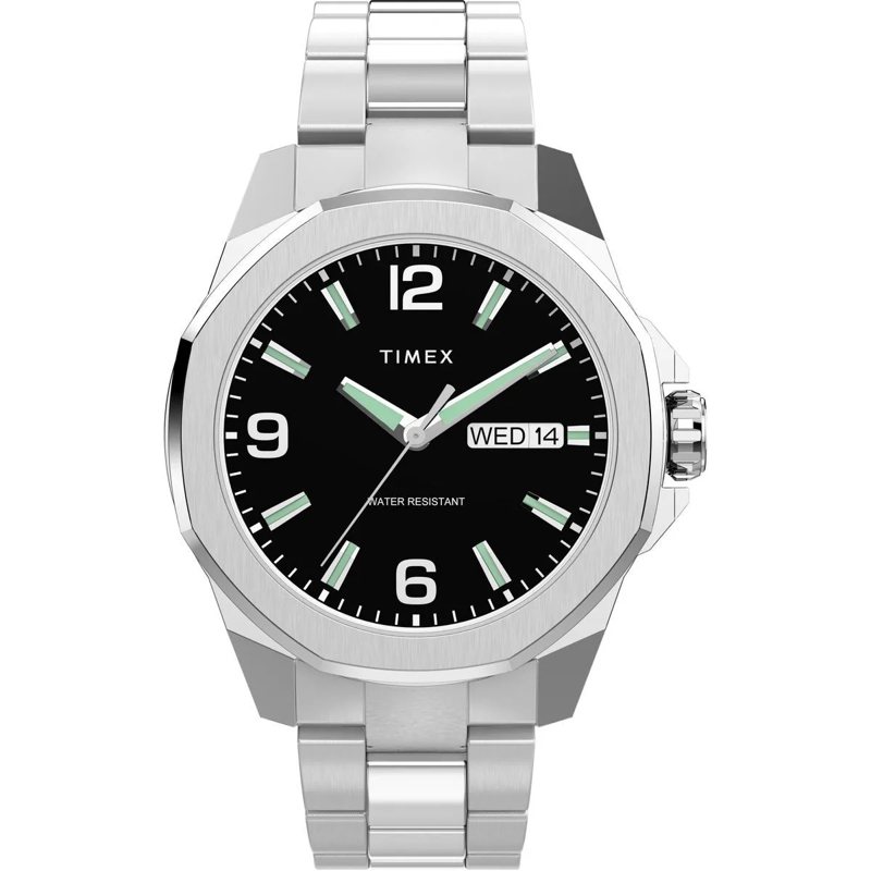 Timex Quarzuhr Quarz-Analoguhr Essex Ave 46 silber