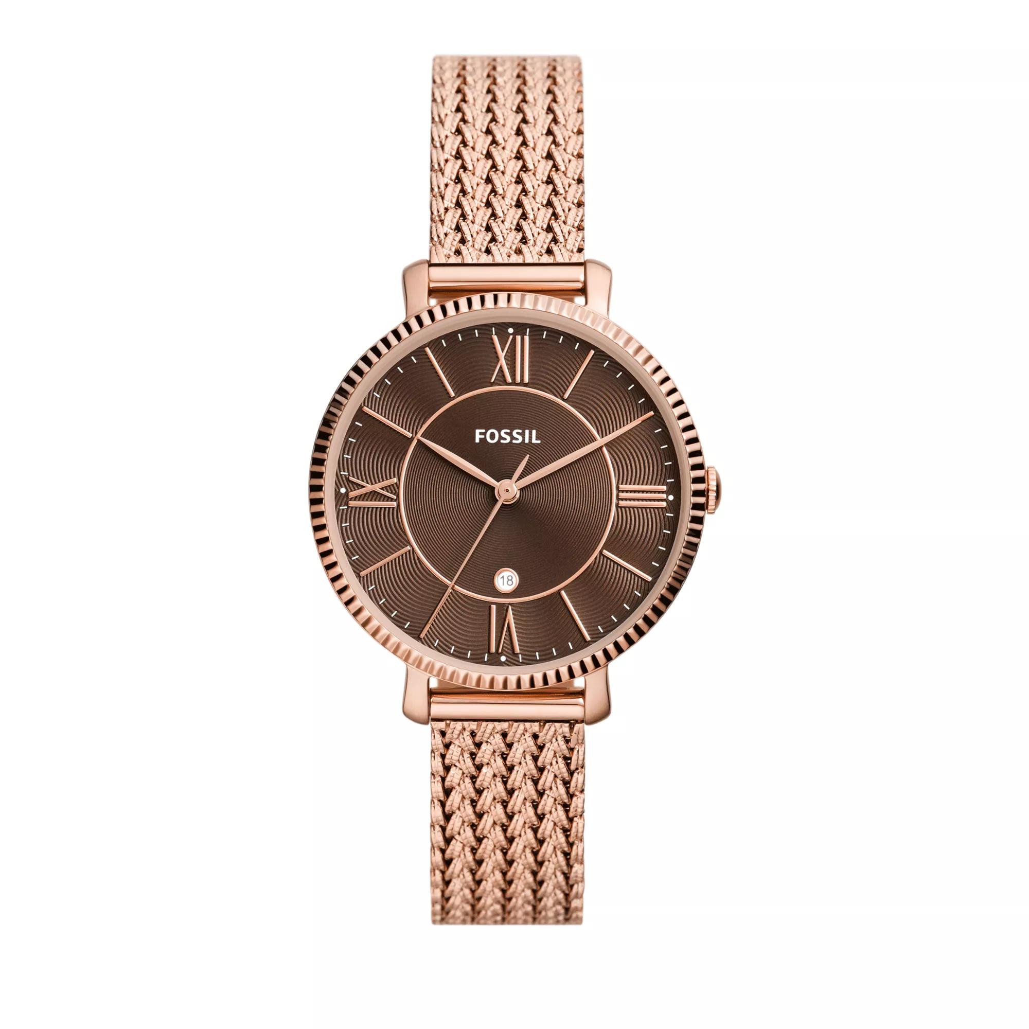 Jacqueline rose gold fossil watch sale