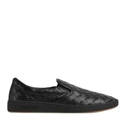 Bottega Veneta Low-Top Sneaker - SLIP-ON LEATHER SNEAKERS - Gr. 36 (EU) - in Schwarz - für Damen