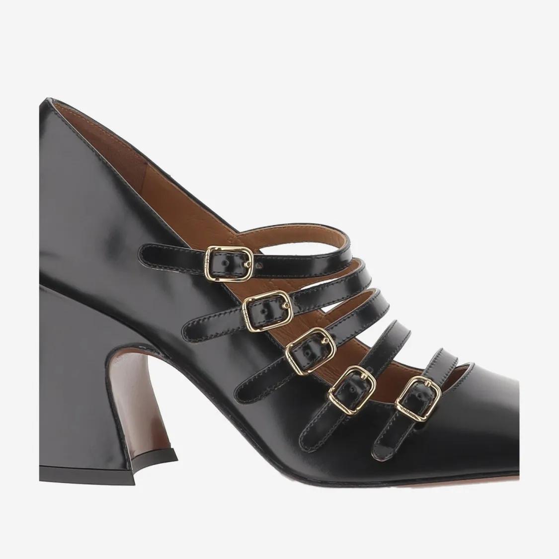 Thumbnail - Chloé Hohe Schuhe - Janis Shiny Leather Pumps - Gr. 38 (EU) - in Schwarz - für Damen