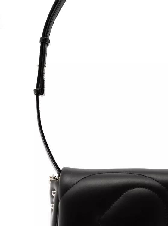 alexander mcqueen Schoudertassen The Seal' Black Shoulder Bag With Seal Detail In M in zwart