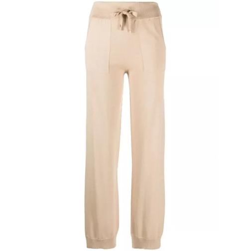 Lorena Antoniazzi Beige Fine-Knit Trousers Neutrals 