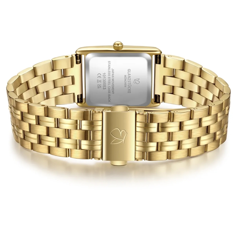 Glanzstücke München Automatikuhr Damen Armbanduhr Edelstahl gold(Image 5)