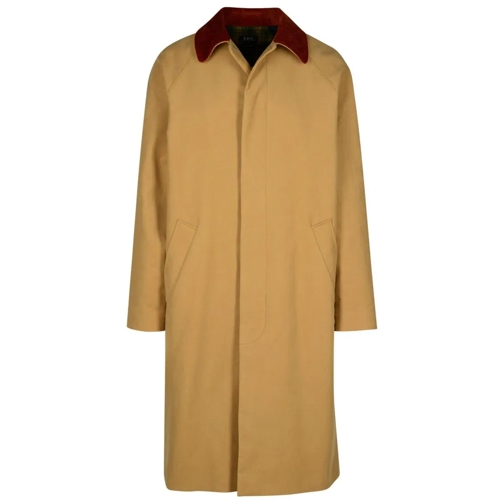 A.P.C. Gaspard Beige Cotton Trench Coat Brown Trenchcoat