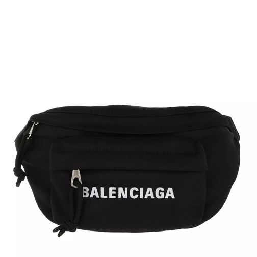 Balenciaga Branded Wheel Belt Bag Black/White Midjeväskor
