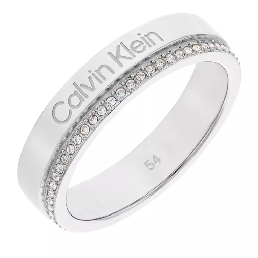 Calvin Klein Minimal Linear Ring Silver Band ring