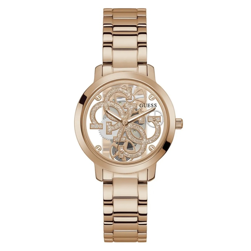 Guess Automatikuhr Quarz Analog Uhr Gt Quattro Clear gold