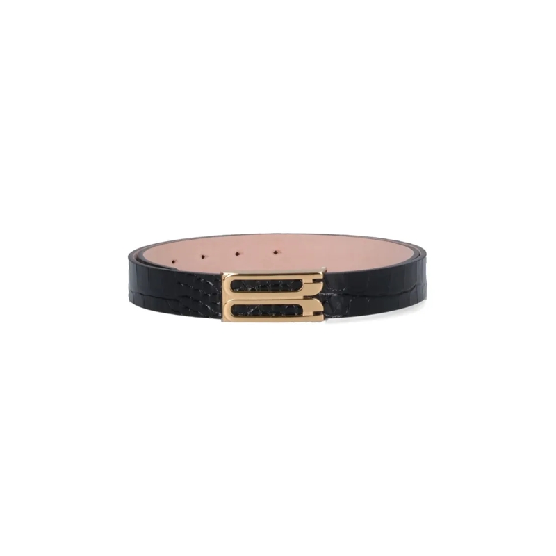 Victoria Beckham Riem "Jumbo Frame" Belt Black Black
