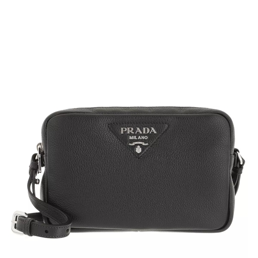 Prada Crossbody Bag Leather Black Camera Bag