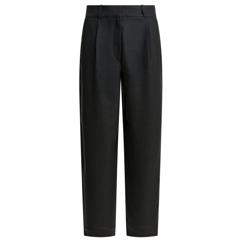 Ivy & Oak  Straight-Leg Trousers With Tailored Silhouette Black