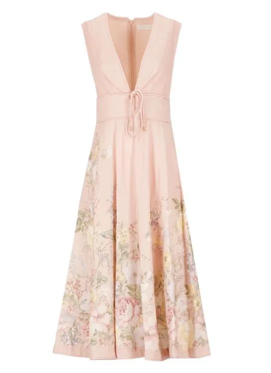 Zimmermann - Abito Waverly Plunge Dress - Größe 42 - pink