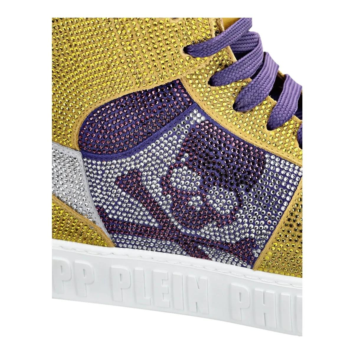 Thumbnail - Philipp Plein Low-Top Sneaker - Hightop-Sneaker Notorious Mit Schmucksteinen - Gr. 36 (EU) - in Gelb - für Damen