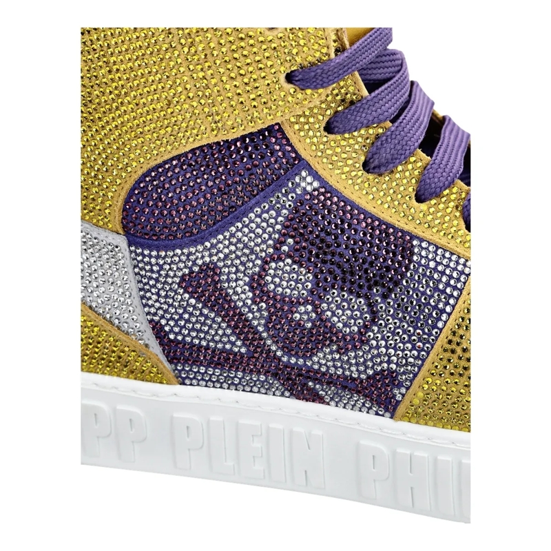 Philipp Plein Low-Top-Sneaker Hightop-Sneaker Notorious Mit Schmucksteinen gelb(Image 5)
