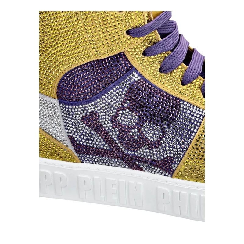 Philipp Plein High-Top-Sneaker Hightop-Sneaker Notorious Mit Schmucksteinen gelb(Image 3)