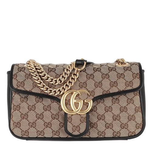 Gucci GG Marmont Small Shoulder Bag Beige/Black Crossbody Bag