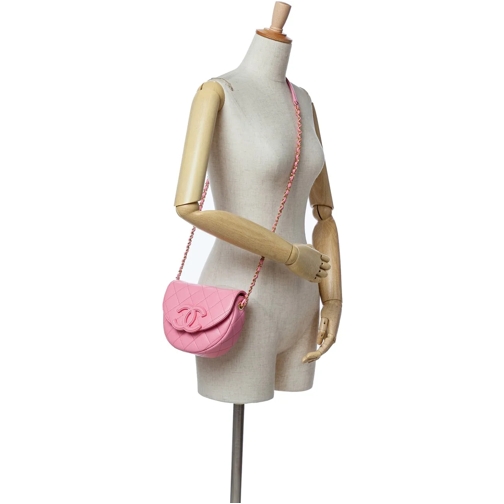 Chanel Sac à bandoulière 2021-2024 Mini Quilted Caviar CC Messenger Flap rose (Image 17)