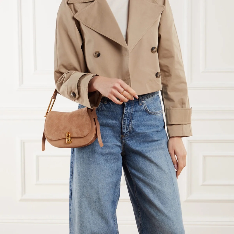 Coccinelle Satchel Coccinelle Magie Suede Bim Skin/Skin(Image 3)