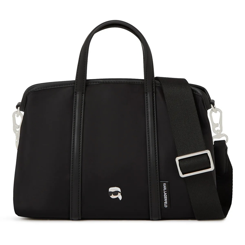 Karl Lagerfeld Tote IKON kleine Tote Bag aus Nylon schwarz