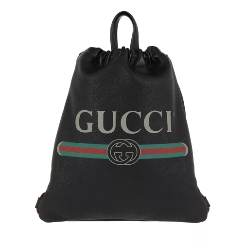Gucci Drawstring Backpack Small Black Ryggsäck