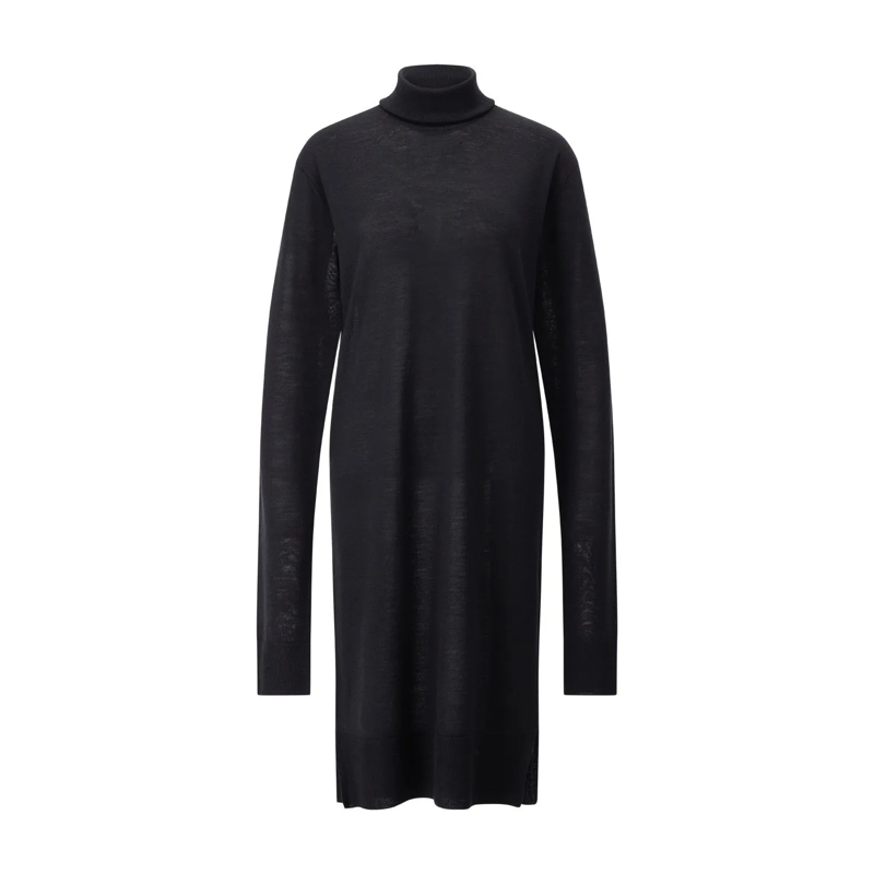 TOTEME  Strickkleid aus Wolle & Seide Schwarz