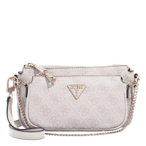 Guess Noelle Double Pouch Crossbody Dove Logo Crossbody Bag