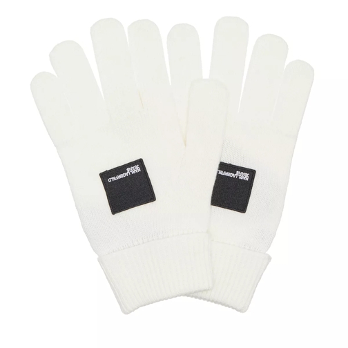 Karl Lagerfeld Jeans Knitted Logo Glove J109 White Handschuh