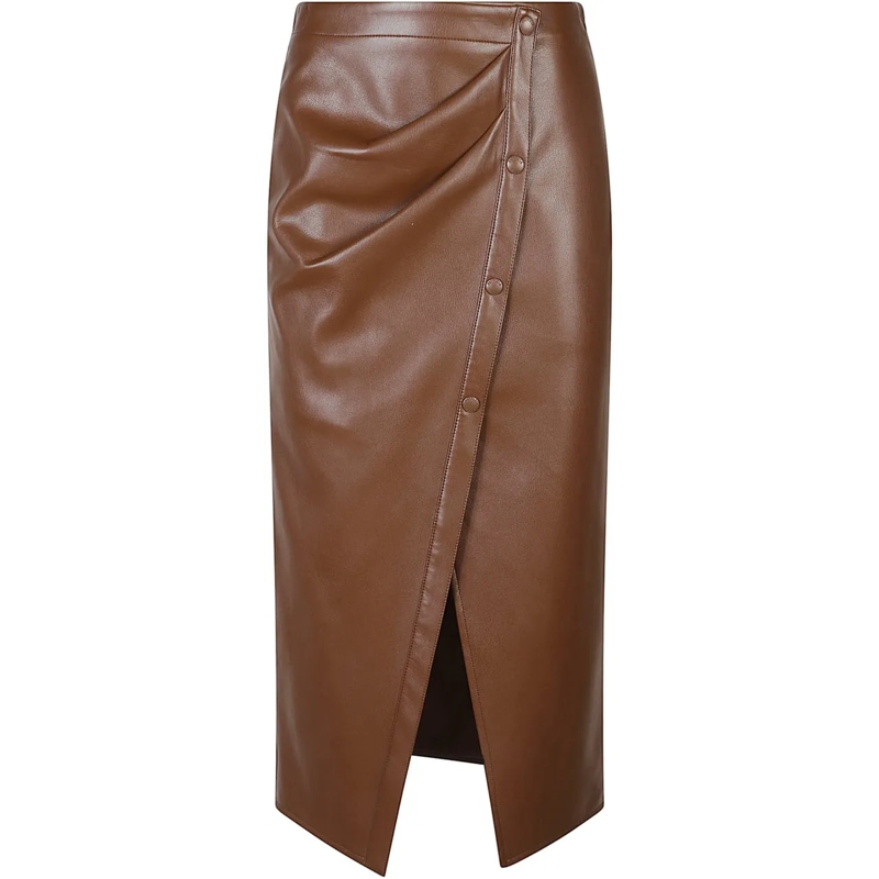 Patrizia Pepe Midirock Asymmetric Skirt Brown braun