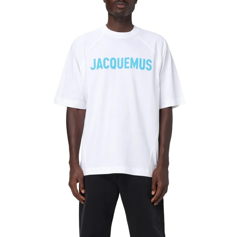 Jacquemus T-shirt Logo Embossed Raglan T-Shirt White