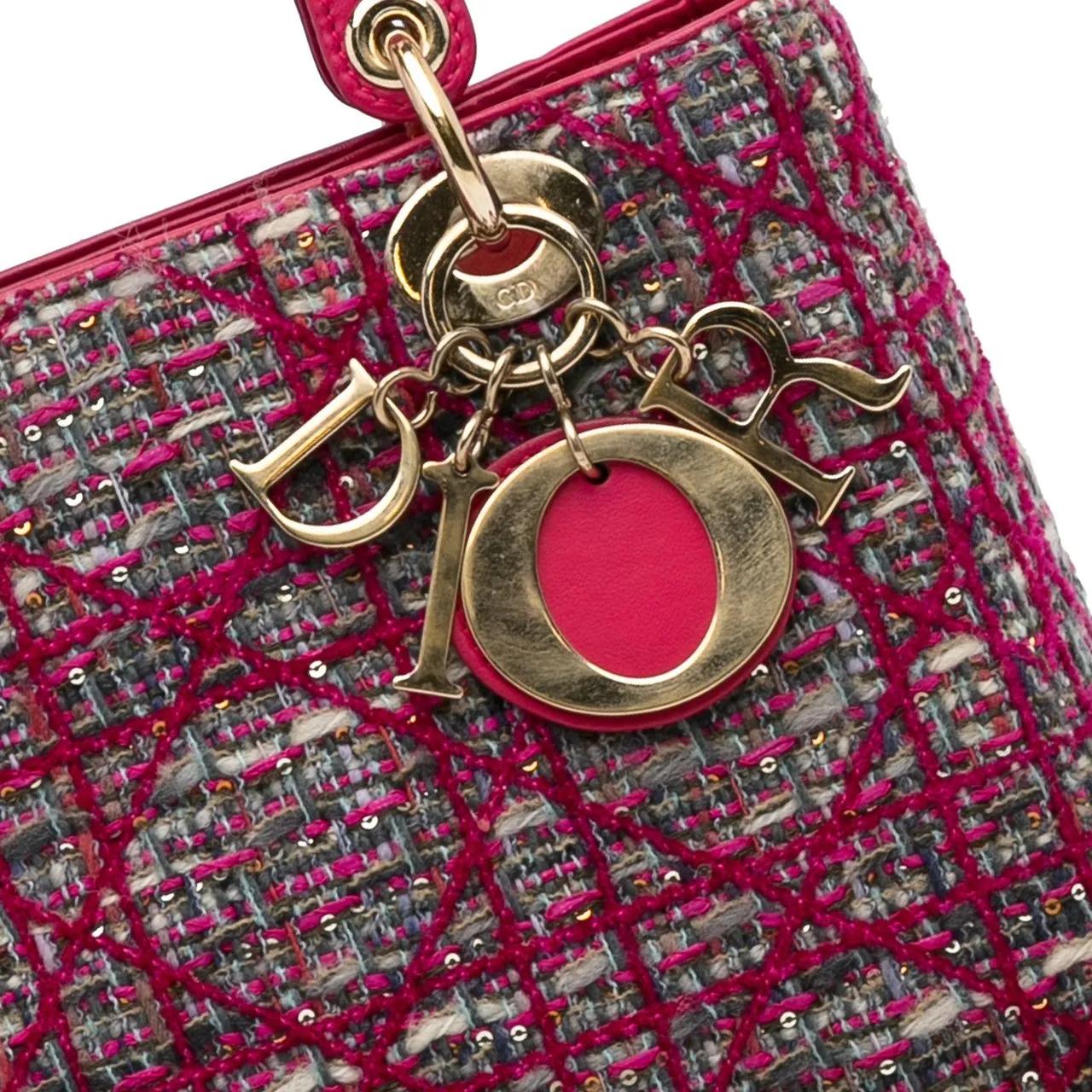 Thumbnail - Christian Dior Hobo Bags - Medium Tweed Macrocannage Lady Dior - Gr. unisize - in Gold - für Damen