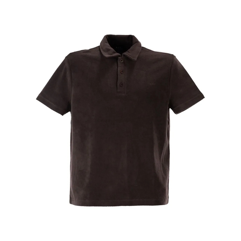 A.P.C. Polo Julian - Organic Cotton Terry Polo Shirt Black