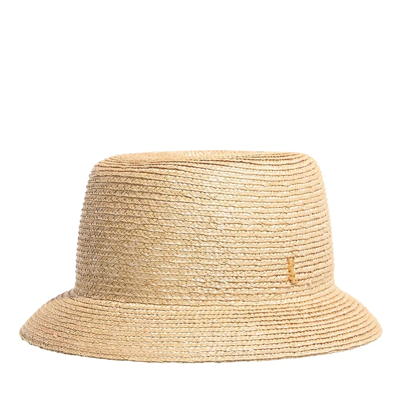 Saint Laurent Vissershoed Straw Hat beige