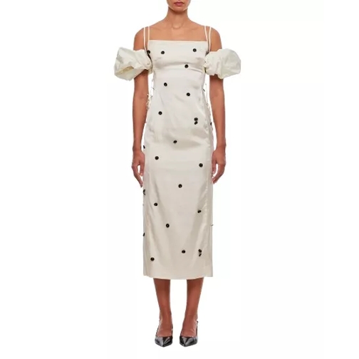 Jacquemus La Robe Chouchou Stretch Viscose Long Dress White 