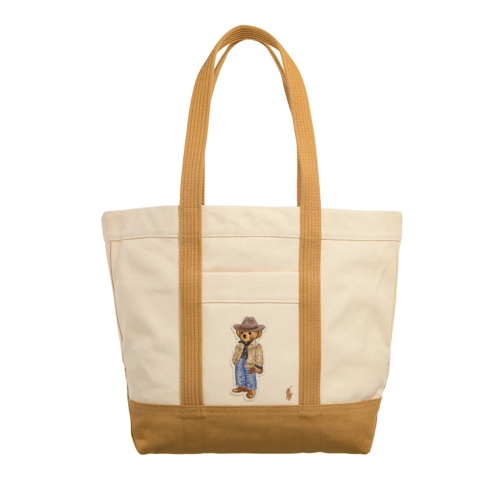 Polo Ralph Lauren Tote Medium Ecru/Tan Boodschappentas