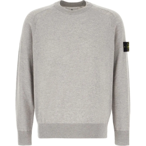 Stone Island  Stone Island Light grey wool sweater grau