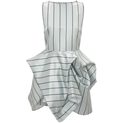 J.W.Anderson Gray Striped Mini Dress Grey Mini abiti