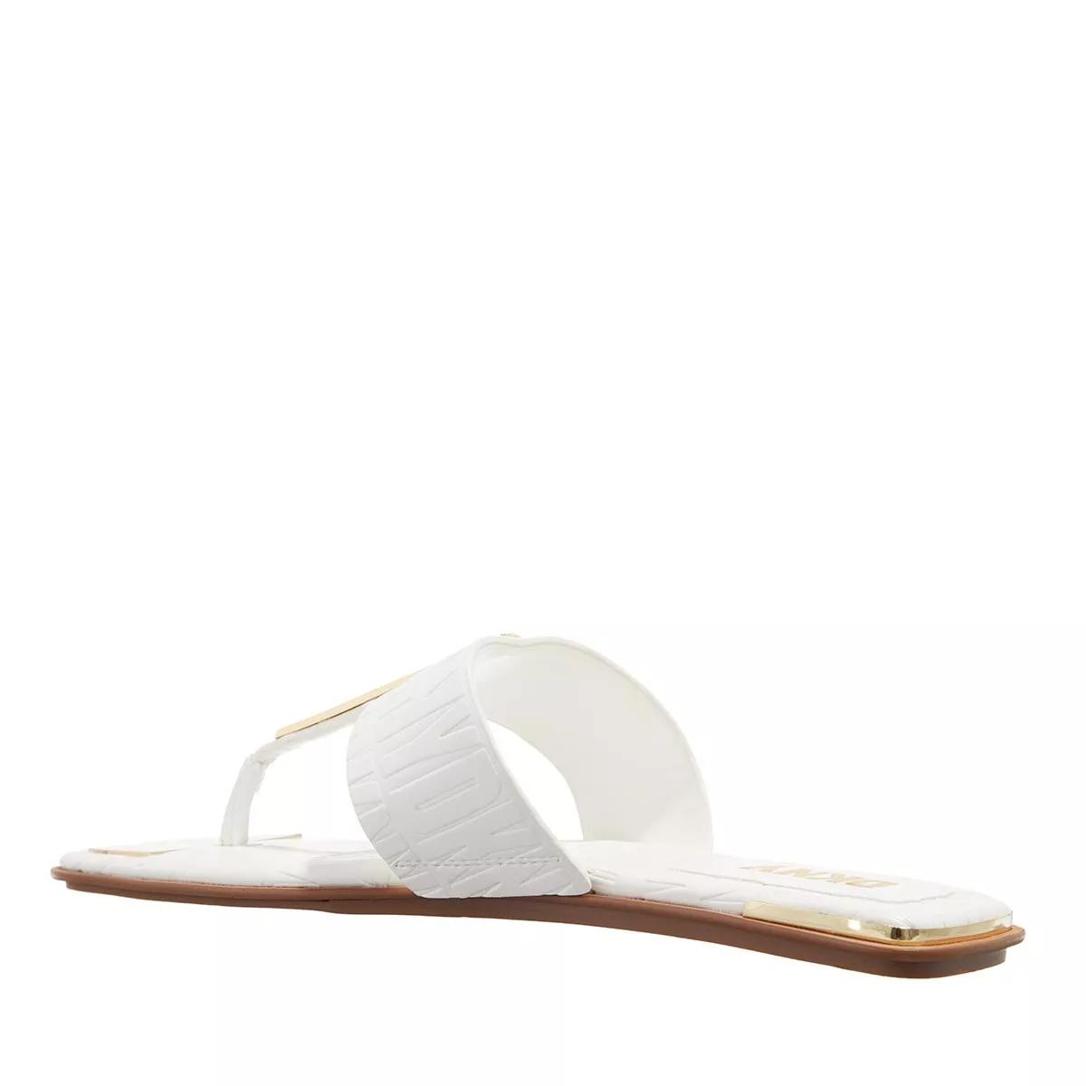 DKNY Deja Flat Thong Sandal 5Mm Pale White Slide